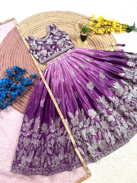 PRESENTING NEW DESIGNER  LAHENGA SET Chinon Surat wholesale kidswear suppliers - wholesale export